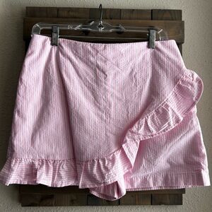 Lilly Pulitzer Pink and White Striped Skort